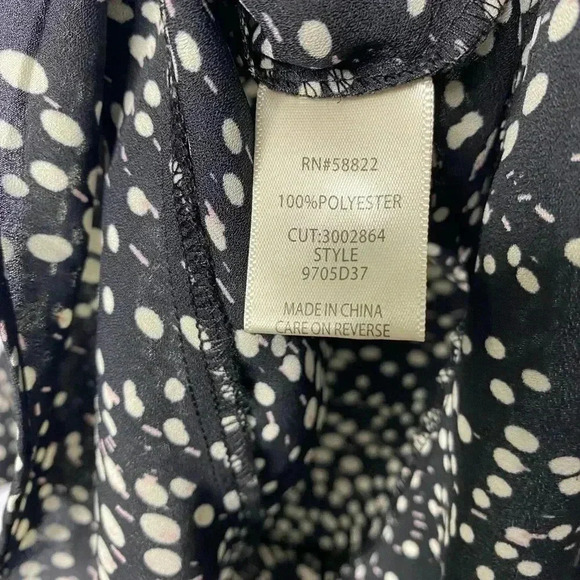 Max Studio Printed Tie Neck Halter Tunic Chiffon Flowy Sleeveless Blouse - Picture 7 of 10